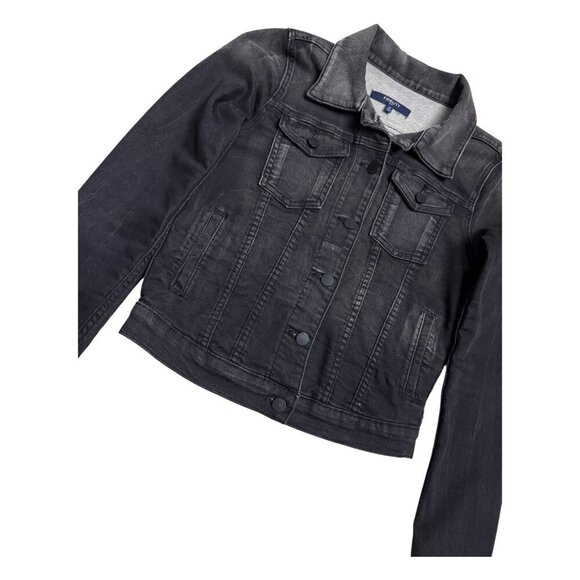 FIDELITY Ryder Denim Cropped Bomber Luxury Designer Jean Jacket Womens Small - Picture 6 of 6